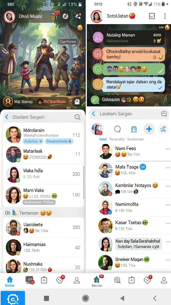 Ilustrasi level menantang dengan rintangan menarik.