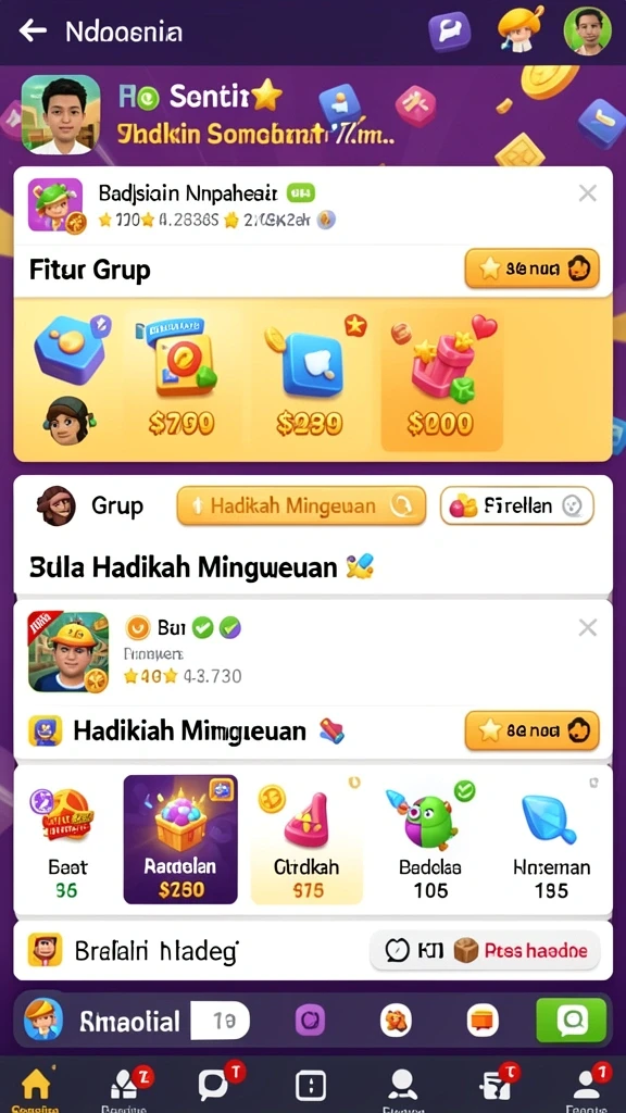 Fasilitas interaksi antar pemain yang menyenangkan.