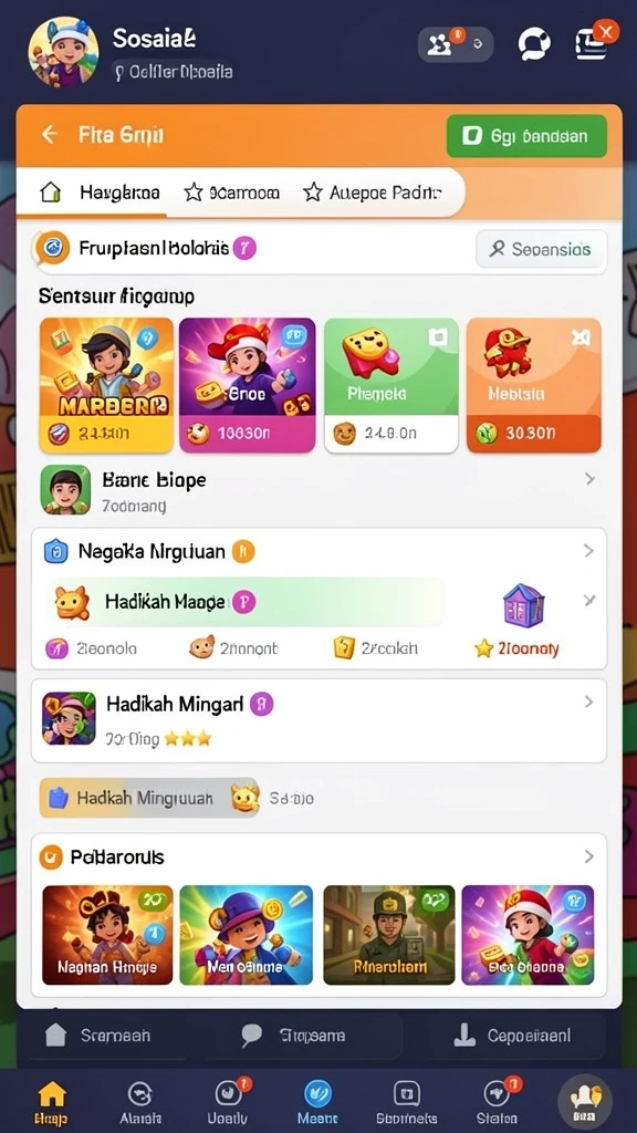 Lingkungan permainan yang indah dan sangat mendetail.