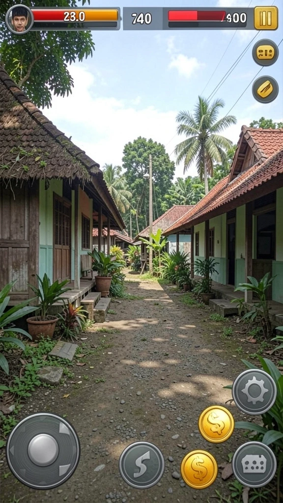 Menampilkan salah satu level permainan yang penuh tantangan.