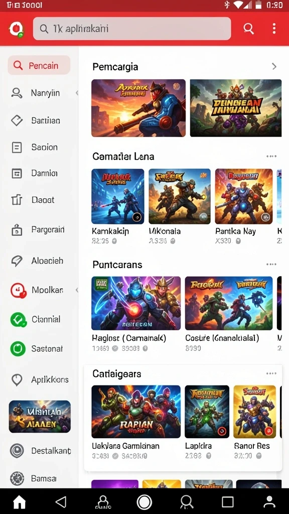 Tampilan antarmuka game yang menarik.