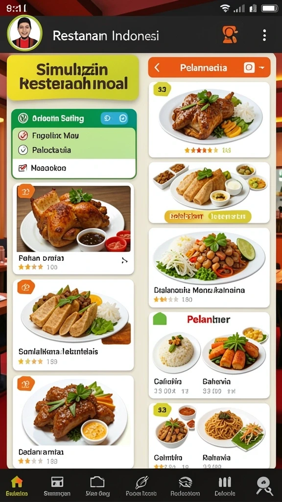 Tampilan antarmuka yang intuitif dan menarik.