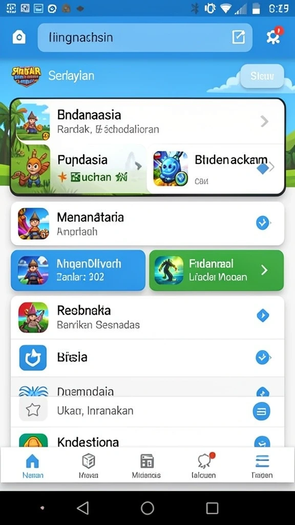 Gambaran karakter utama dalam permainan yang siap beraksi.