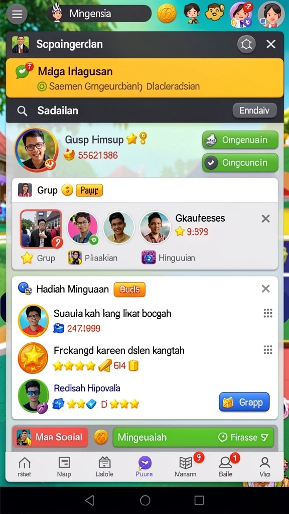 Tampilan antarmuka permainan yang menarik.