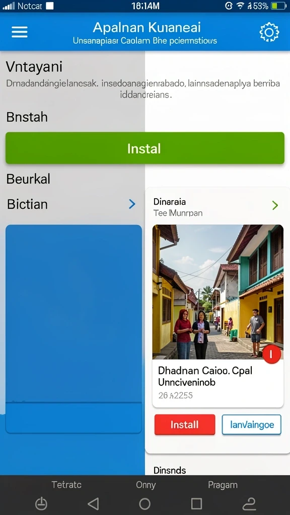Tangkapan layar karakter utama dalam aksi.