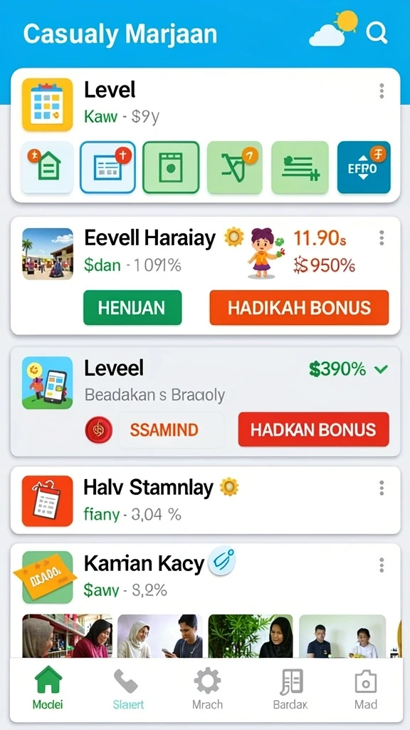 Tangkapan layar pertama menunjukkan antarmuka permainan yang menarik.