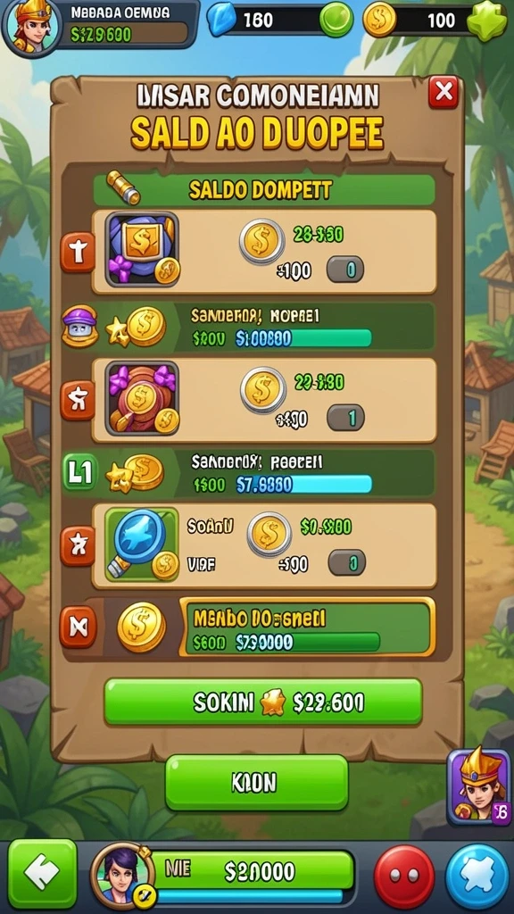 Screenshot menunjukkan karakter unik yang dapat dipilih pemain.