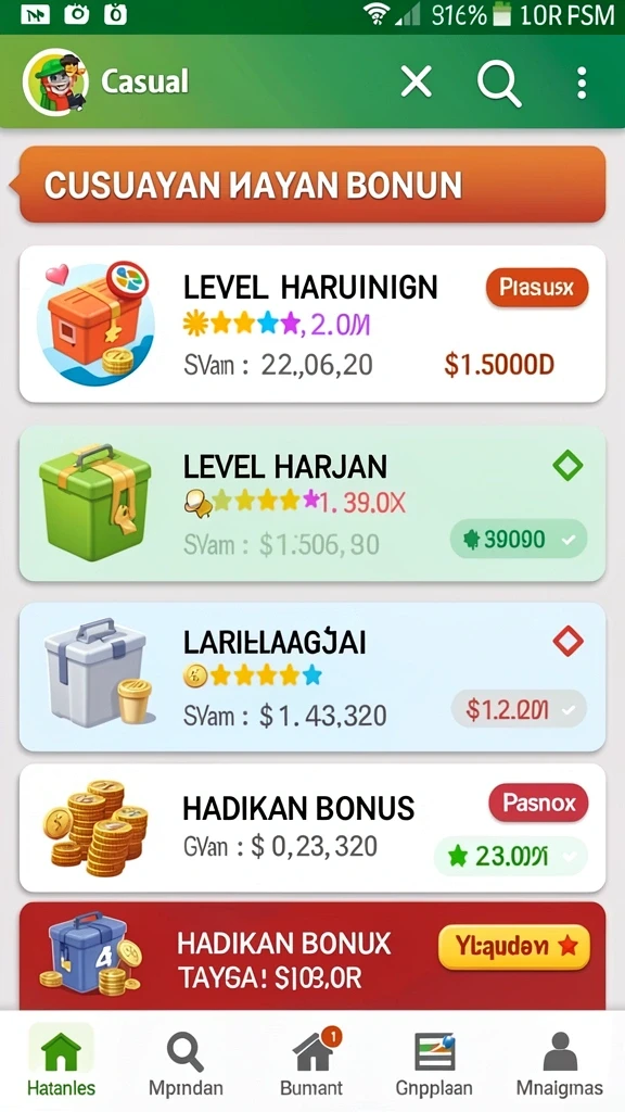Karakter dengan desain yang unik dan beragam.